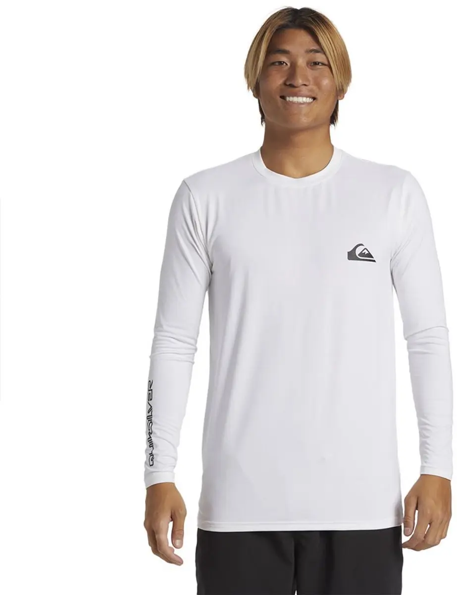 Quiksilver Everyday Surf Rash Guard Met Lange Mouwen Wit S Man