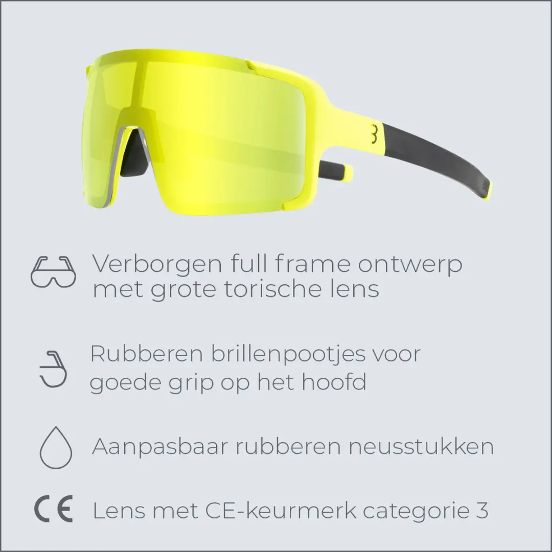 BBB Cycling Chester BSG-69 Fietsbril - Mat Neon Geel