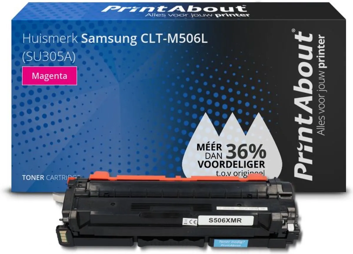 PrintAbout CLT-M506L Toner Magenta - 6.500 Afdrukken