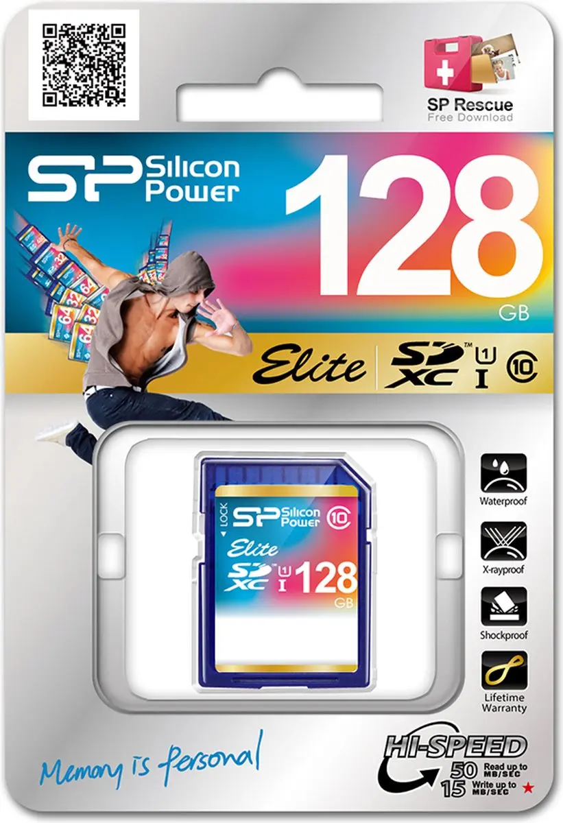 Silicon Power SP128GBSDXAU1V10 SDXC Geheugenkaart 128GB - afbeelding 2 van 4