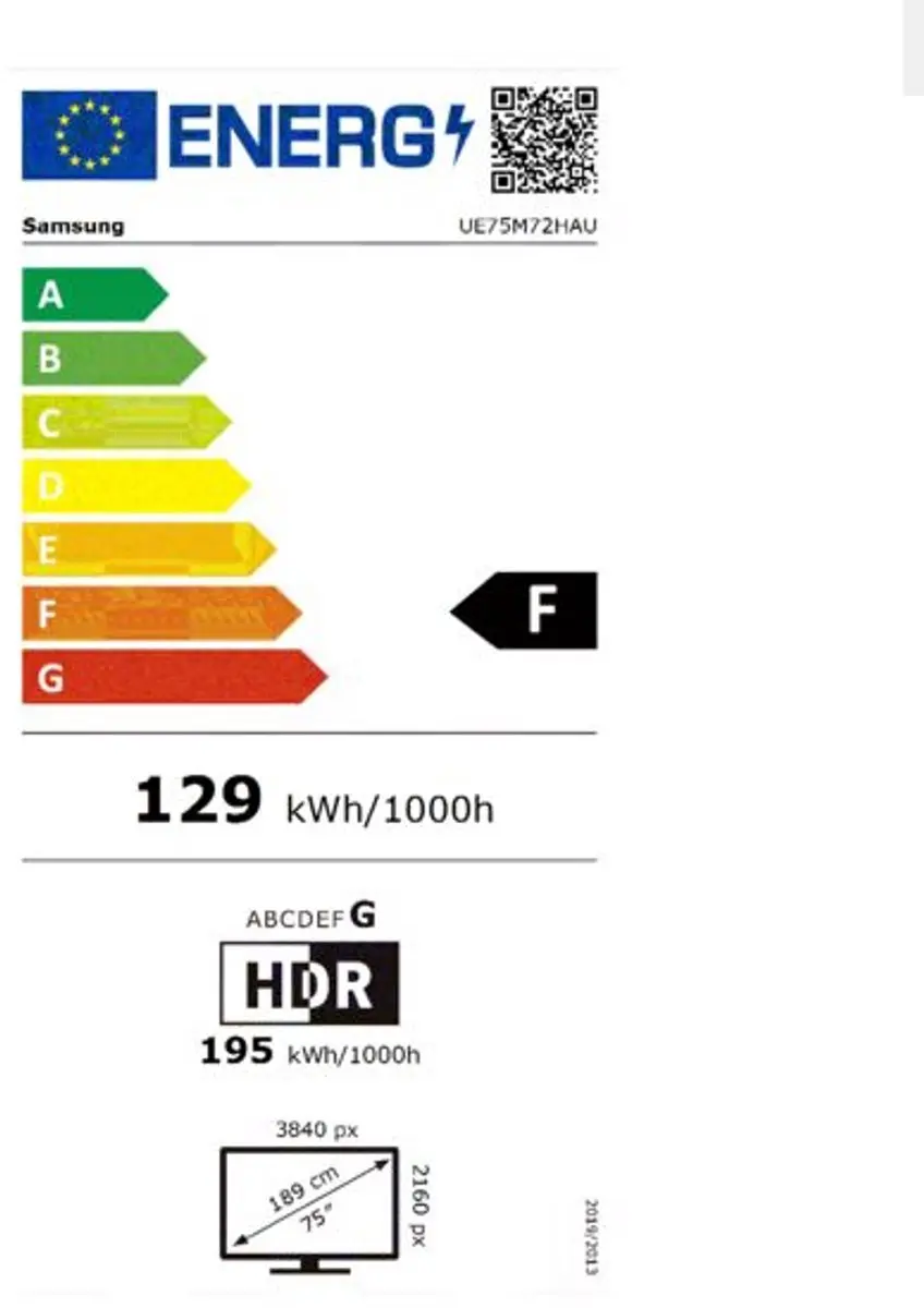 Samsung UE75M72HAU 75" 4K Smart TV - Zwart - afbeelding 2 van 5