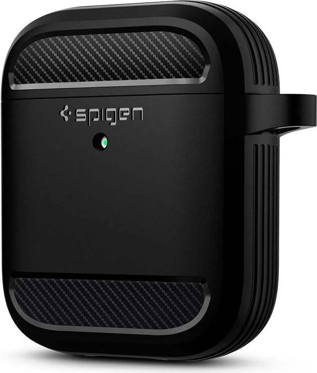 Spigen Rugged Armor Hoesje Apple AirPods - Zwart - afbeelding 4 van 6