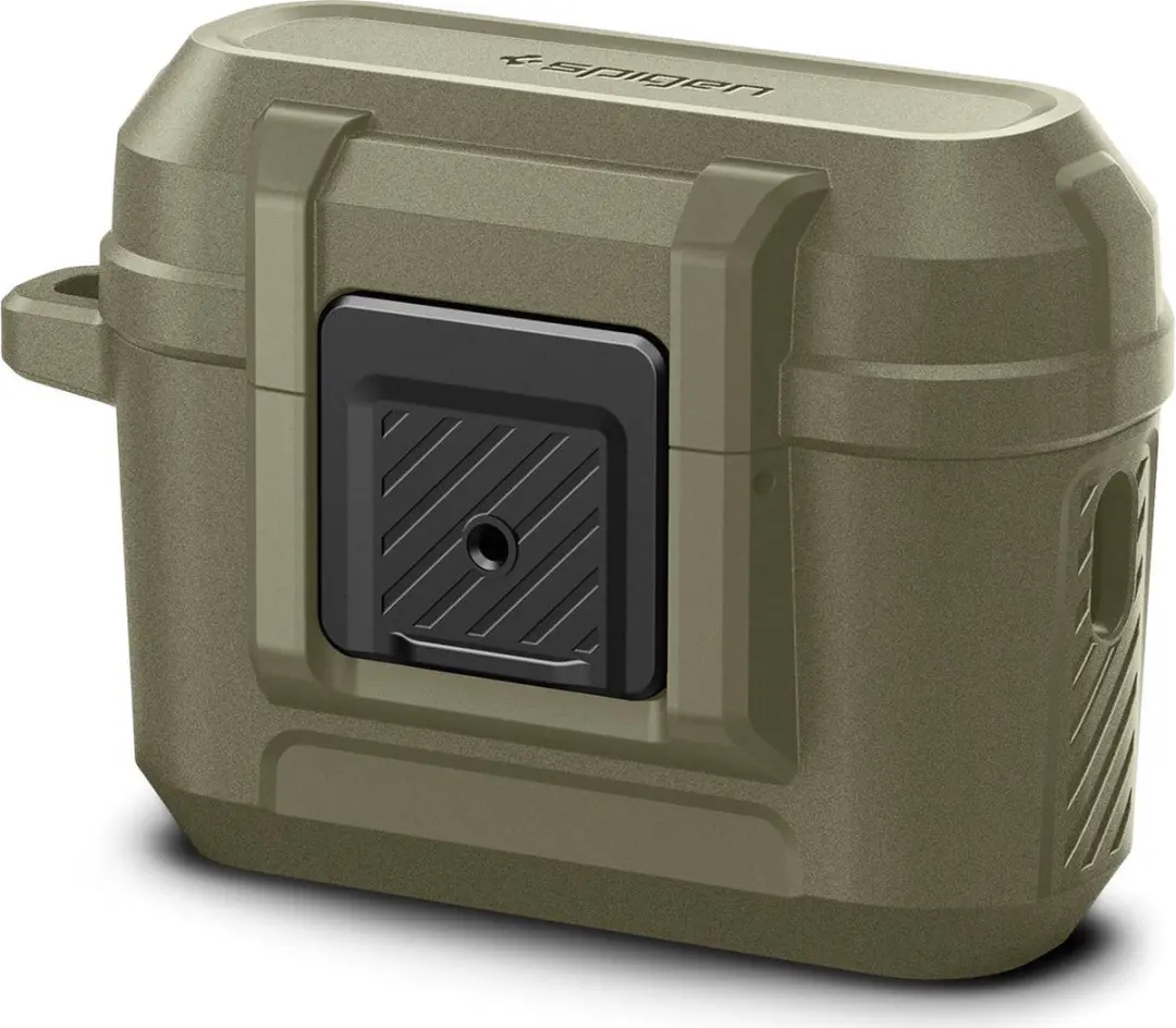 Spigen Lock Fit Hoesje ACS05911 - Apple AirPods Pro - Karabijnhaak - Khaki - afbeelding 3 van 6