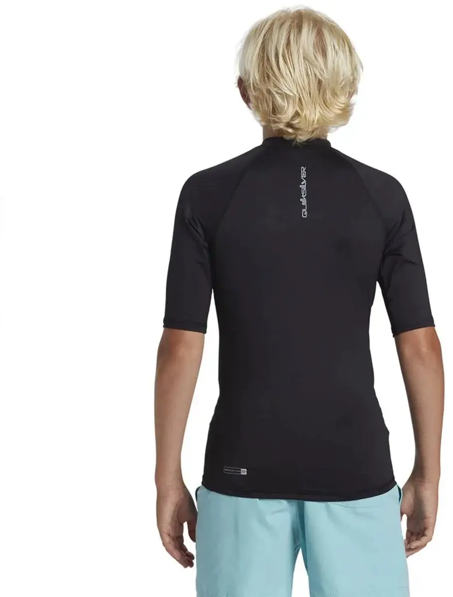 Quiksilver S/S Rashguard Jongens - Maat 128 - Zwart