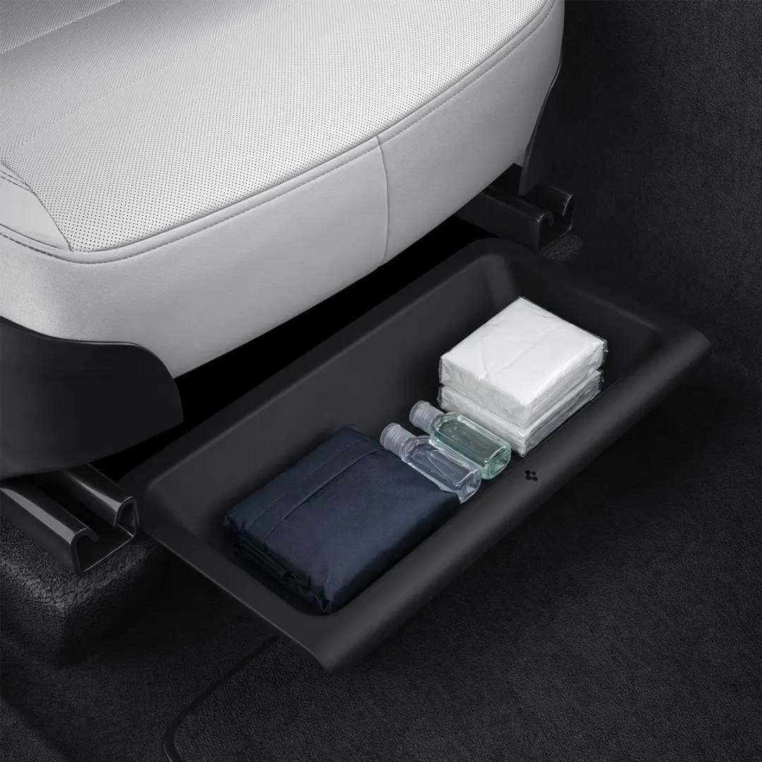 Spigen Tesla Model Y Opbergvak Onder Stoel - Zwart