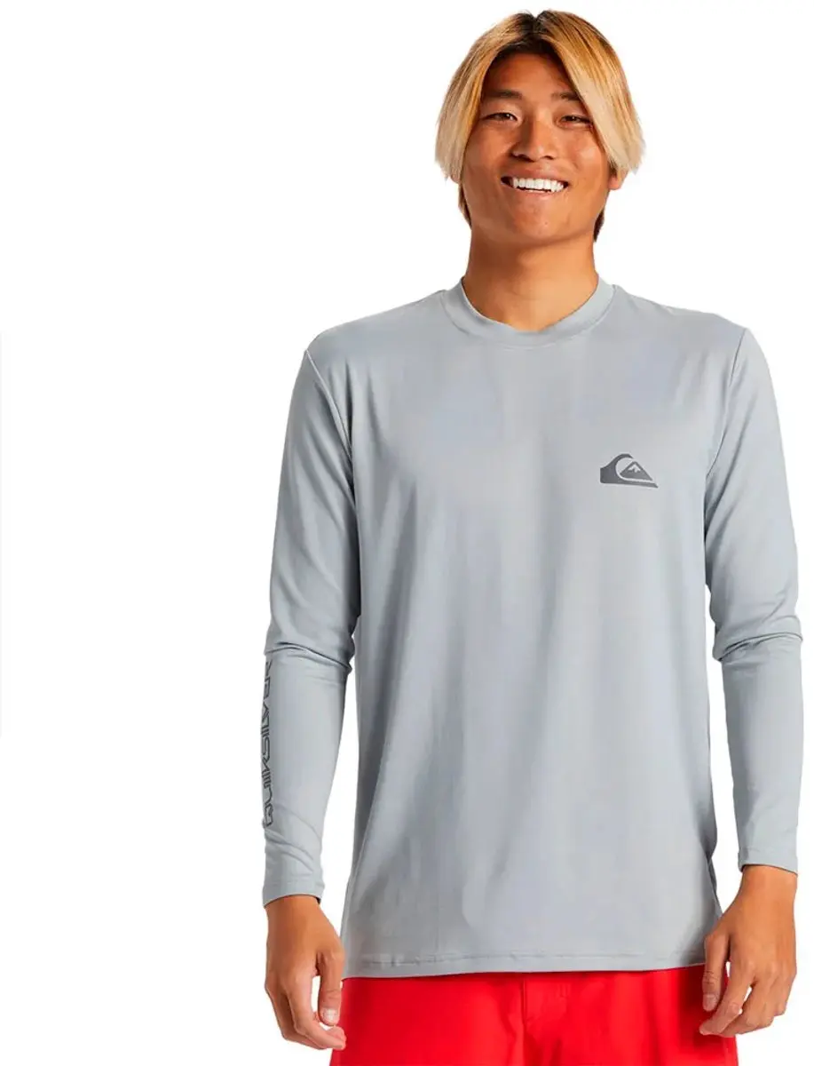Quiksilver Everyday Surf Rash Guard Met Lange Mouwen Grijs S Man