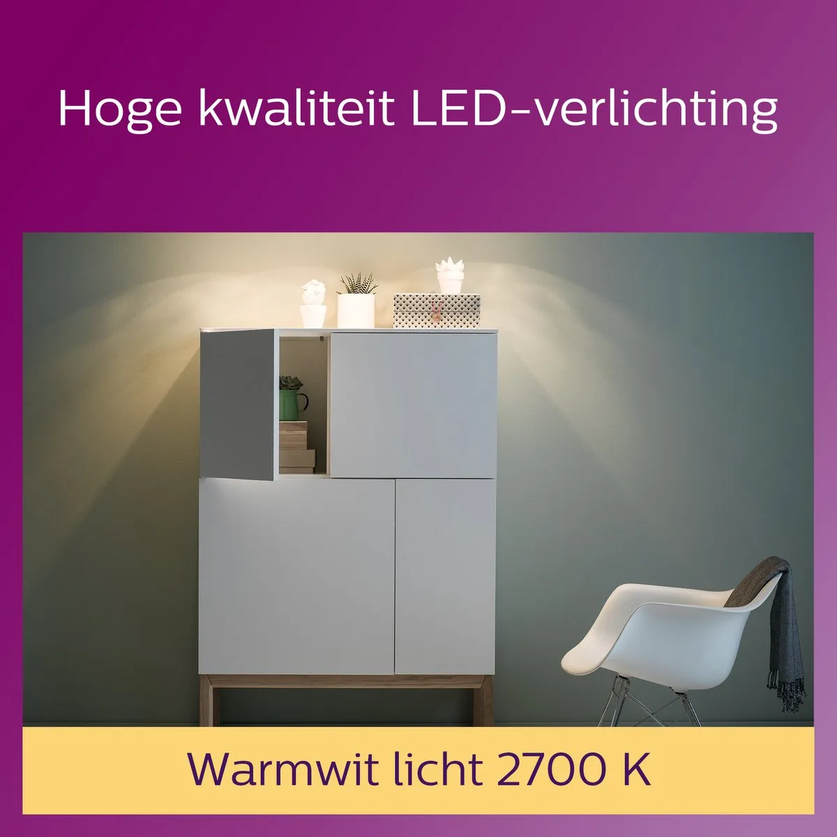 Philips LED Kaarslamp E14 Warmwit 4.3W - 2 Stuks
