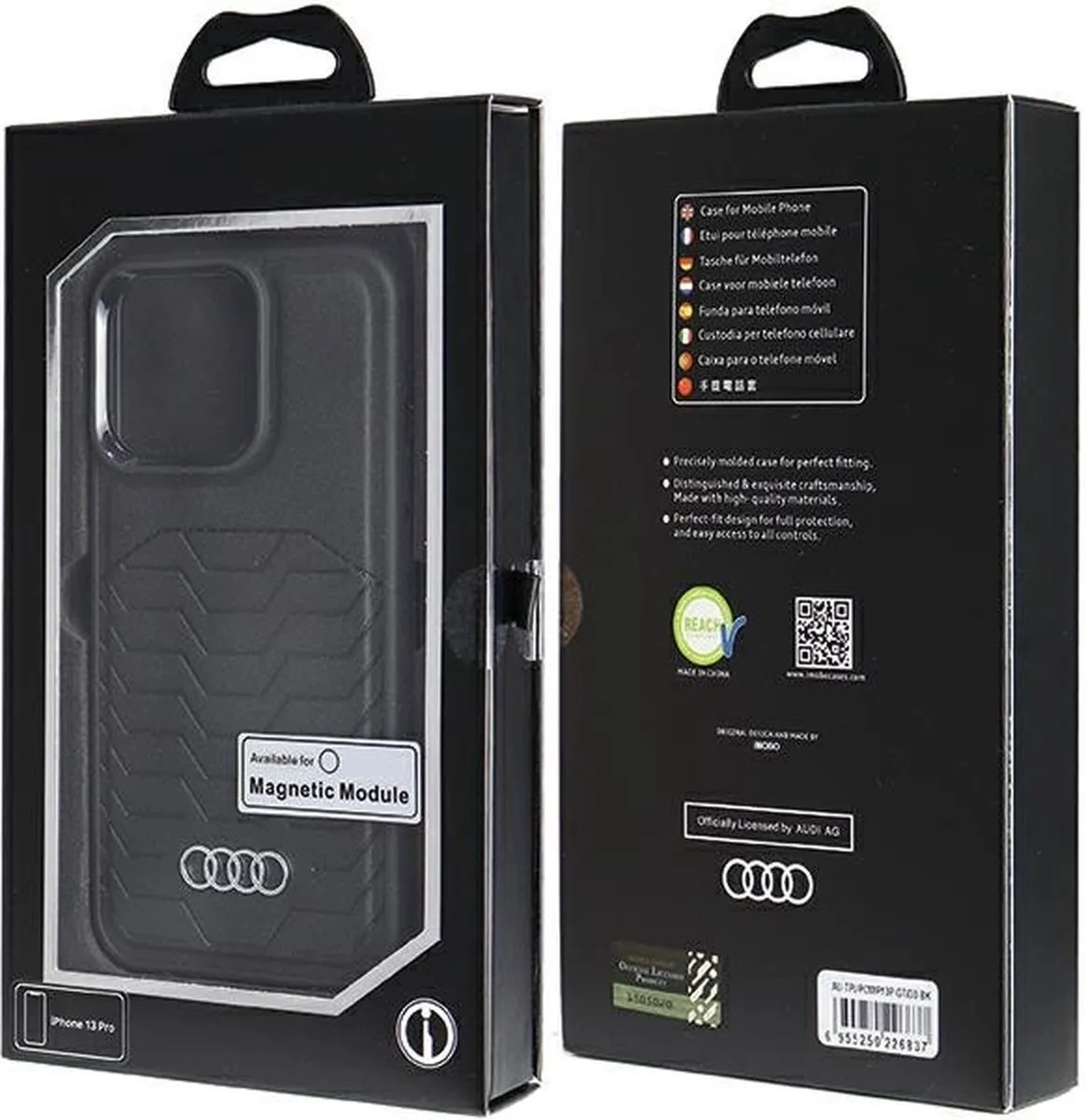 Audi Lederen Tas met MagSafe - iPhone 13 Pro - Zwart - afbeelding 4 van 6