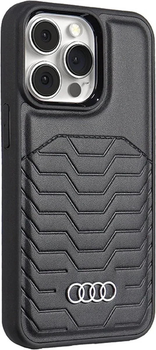 Audi Lederen Tas met MagSafe - iPhone 13 Pro - Zwart - afbeelding 6 van 6