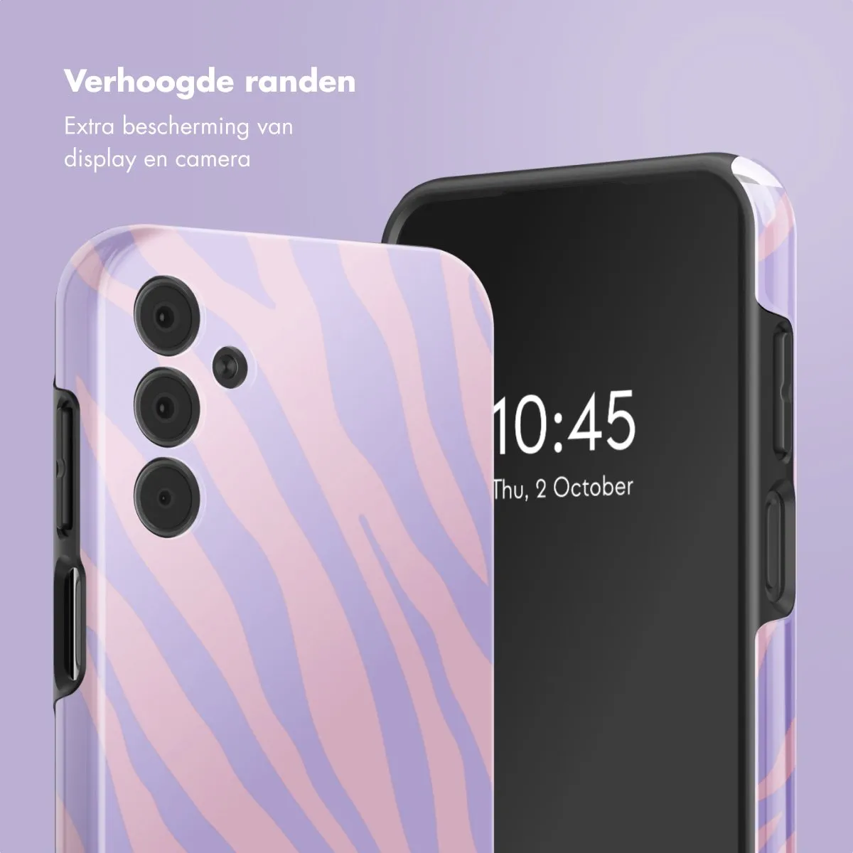 Selencia Hoesje Samsung Galaxy A15 - Zebra Light Pink Lilac