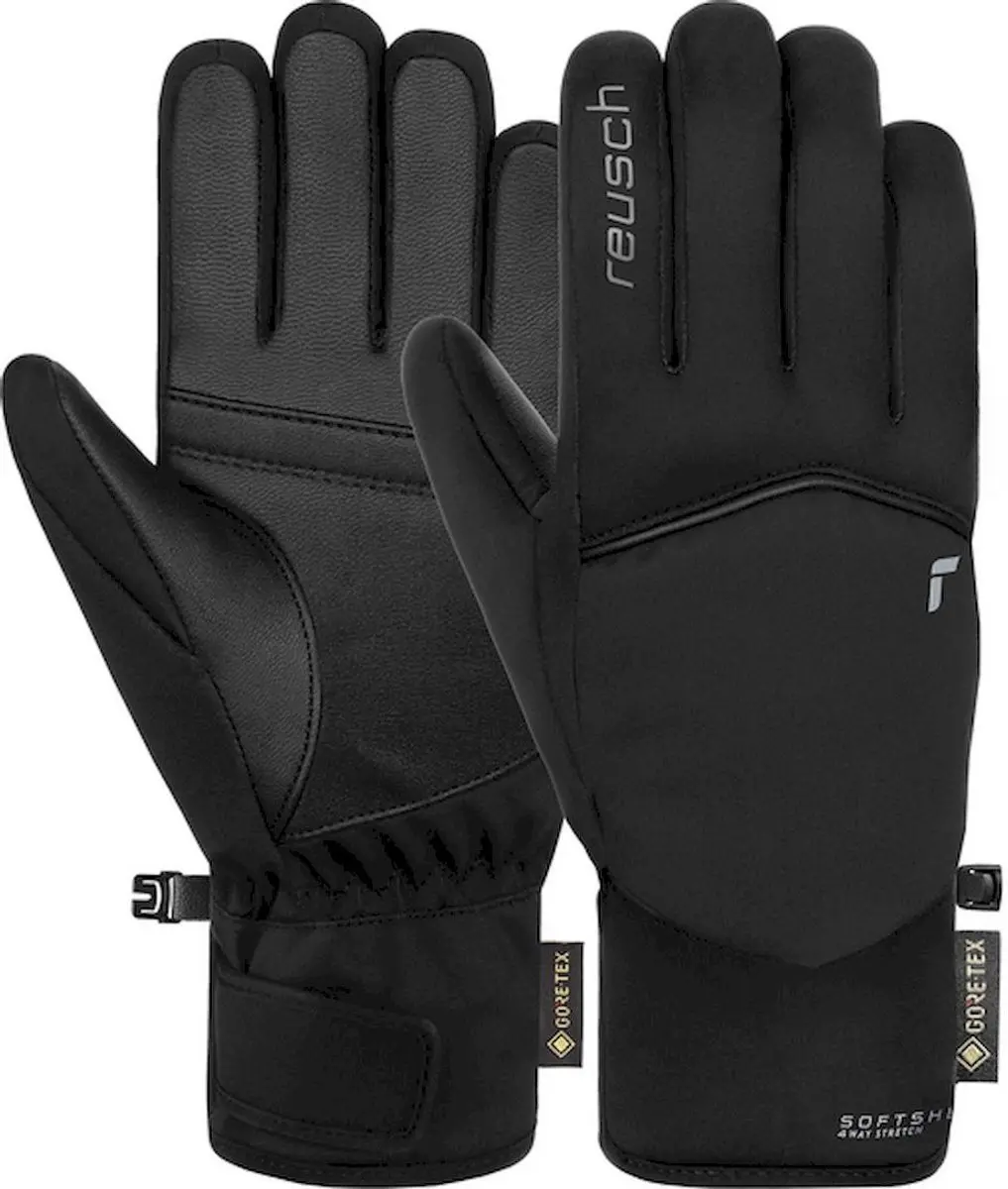 Reusch Amira Fingerhandschuhe - Zilverkleurig/Zwart - Maat 7,5