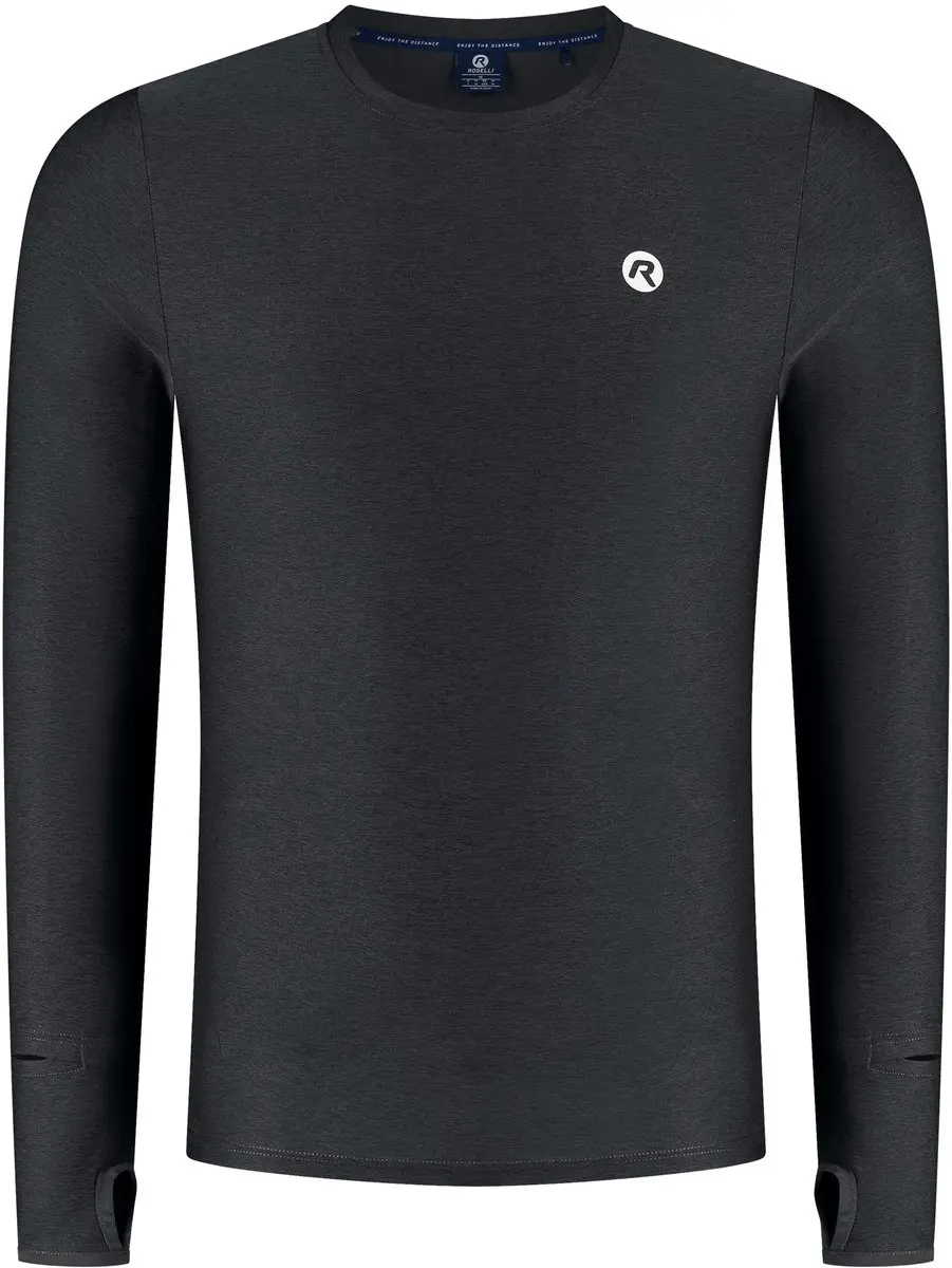 Rogelli Essential Heren Hardloopshirt Lange Mouw RR1010001 - L - Zwart