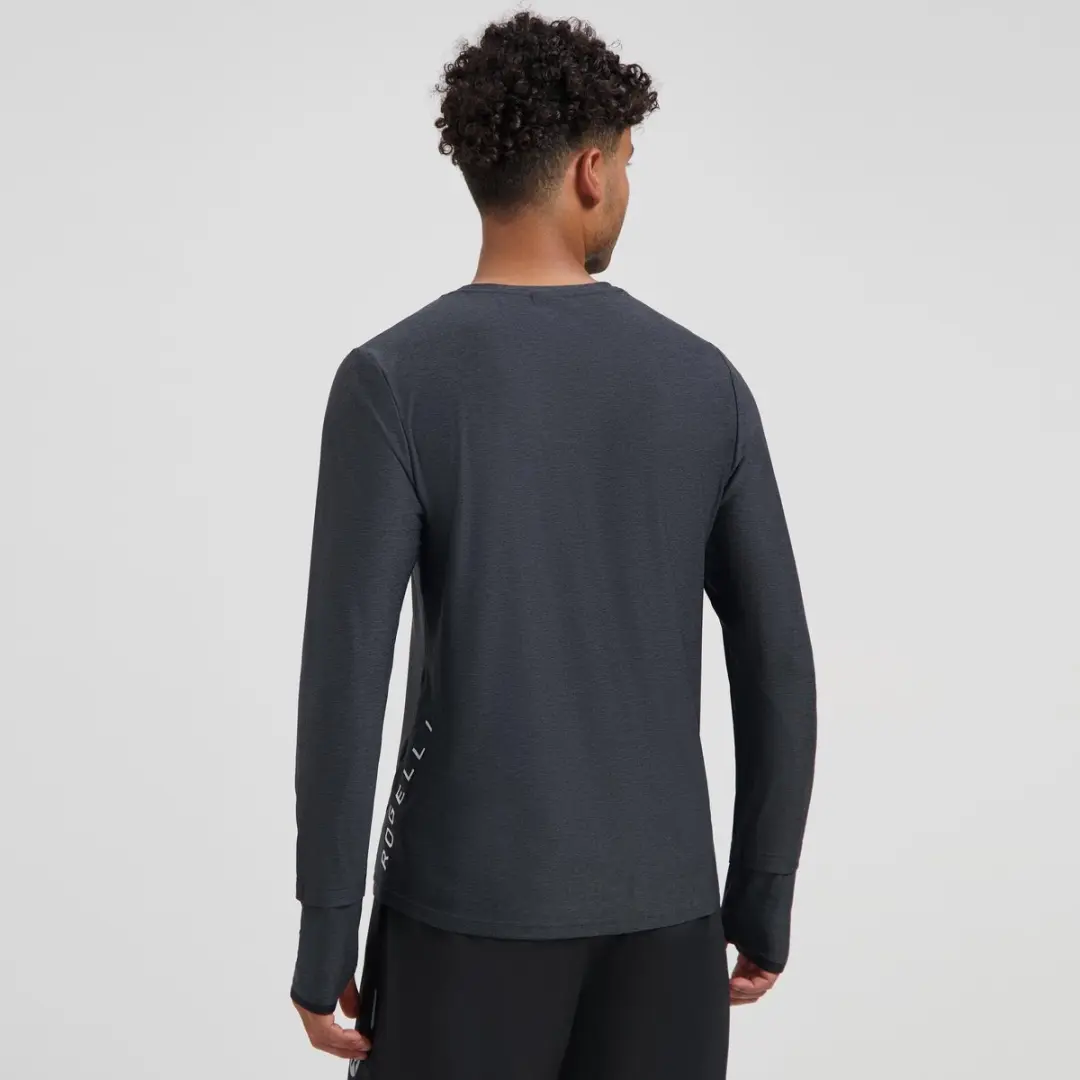 Rogelli Essential Heren Hardloopshirt Lange Mouw RR1010001 - L - Zwart