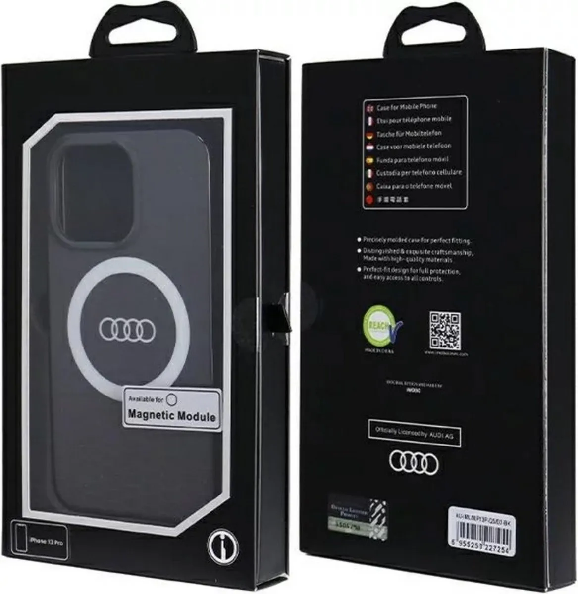 Audi IML Big Logo Back Case - iPhone 13 Pro - Zwart