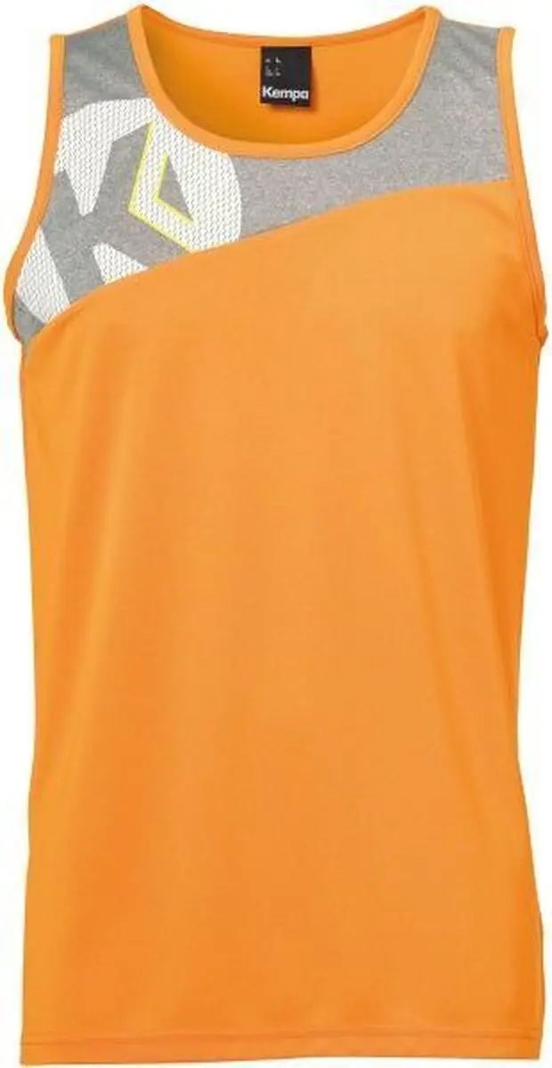 Kempa Core 2.0 Singlet Fel Oranje-Donker Grijs Melange Maat 2XL