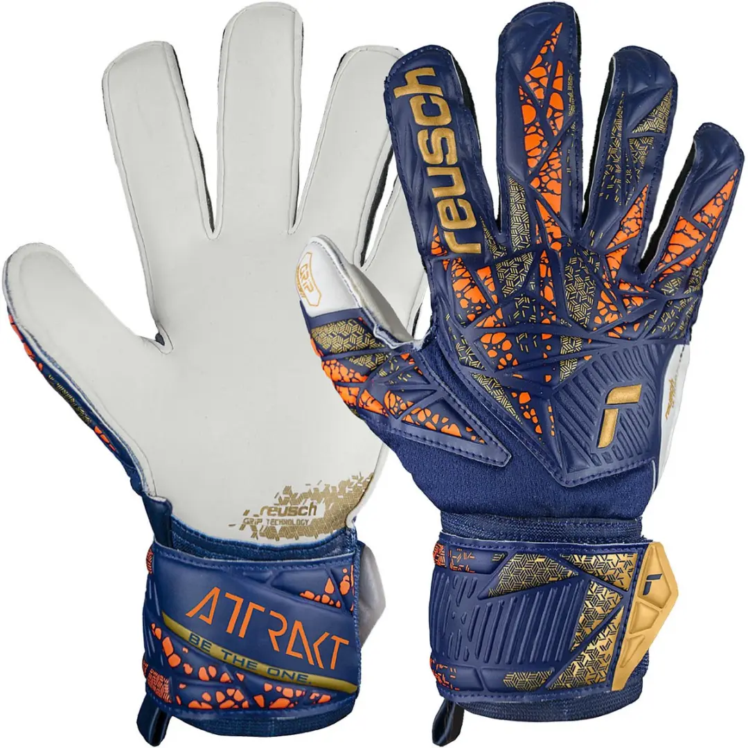 Reusch Attrakt Grip Keepershandschoenen 11 - Blauw Oranje Wit Zwart - afbeelding 5 van 6
