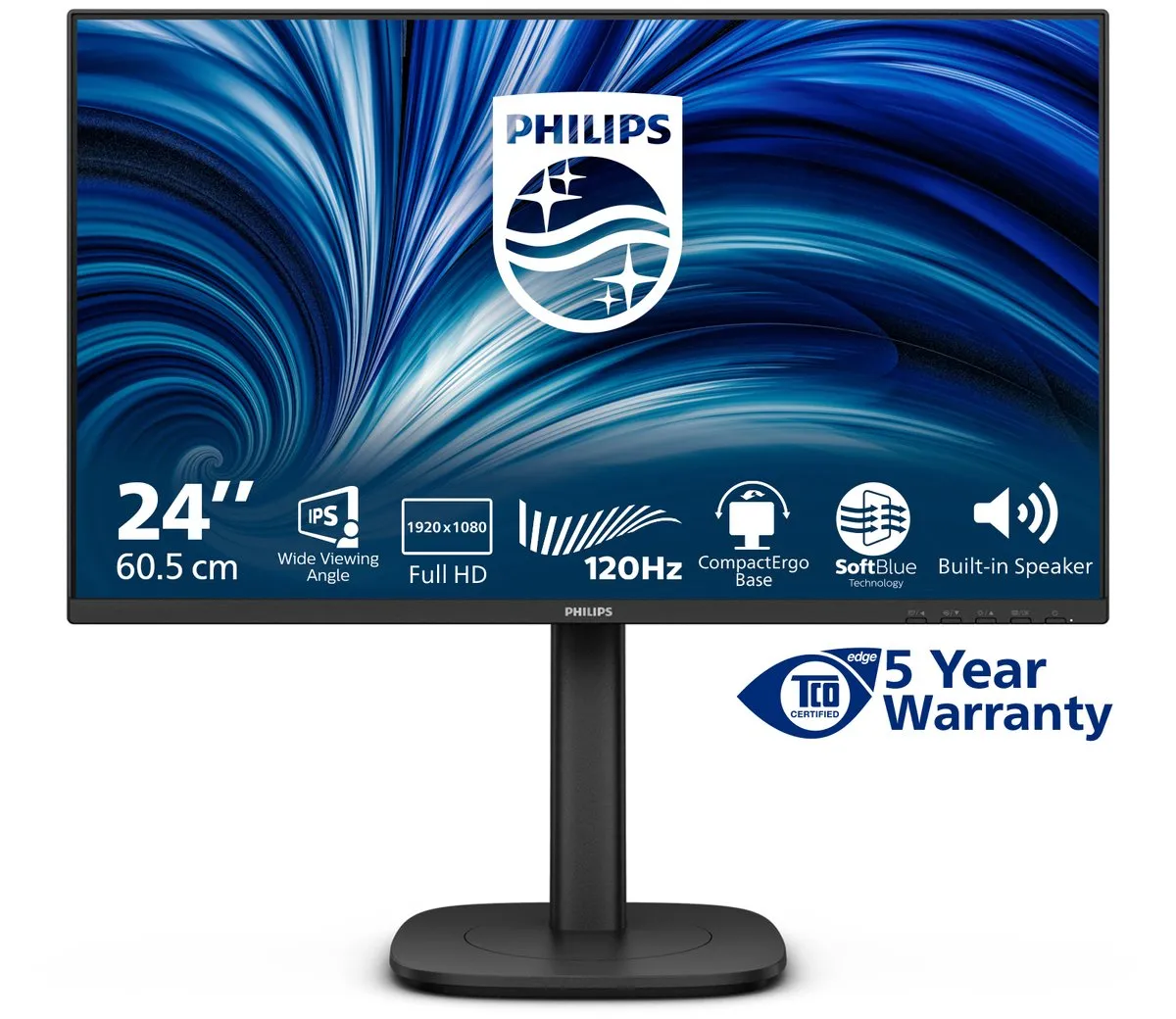Philips 24B2N3200J Monitor 23.8" Full HD 120Hz - Zwart
