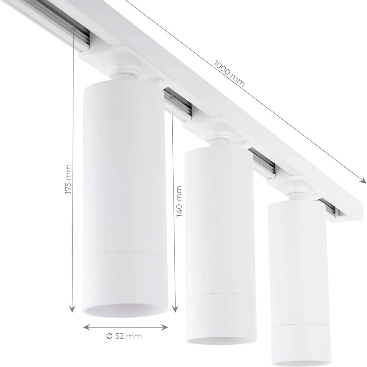 LEDVION LED Railverlichting 1M 3 Spots - Wit Dimbaar - afbeelding 6 van 6
