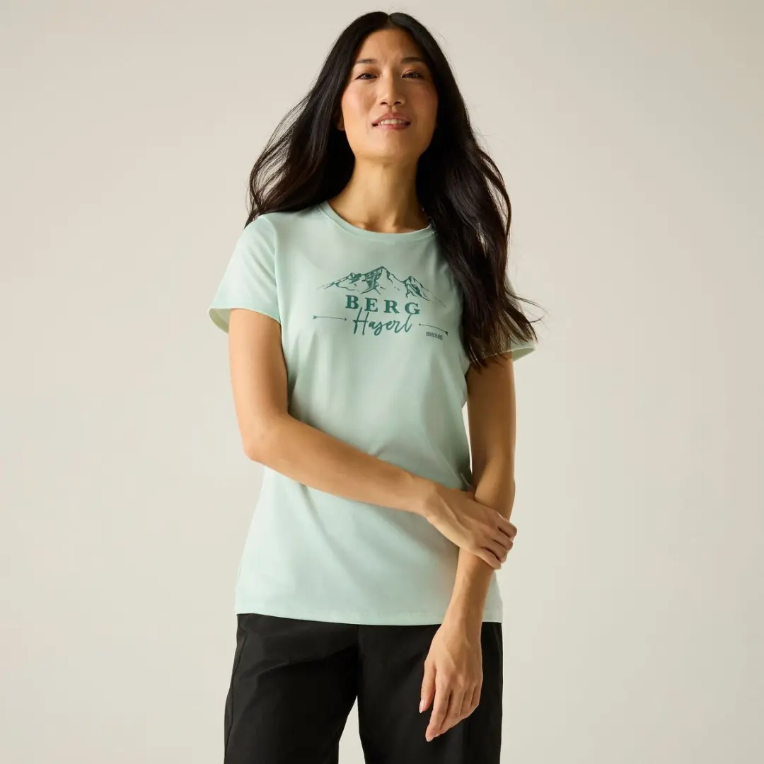 Regatta Fingal Dames T-shirt - Geel - Maat 50 - afbeelding 6 van 6