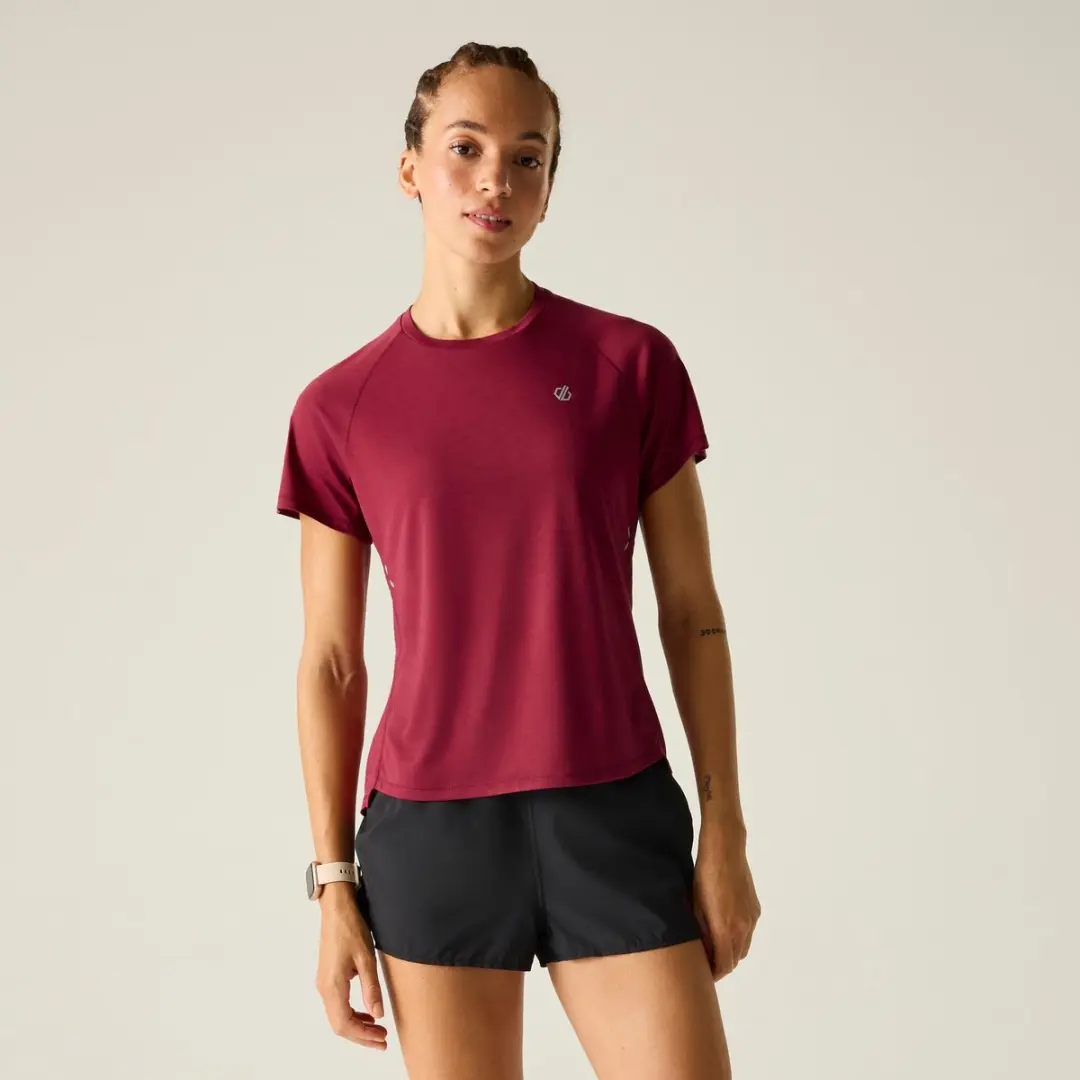 Dare 2b Nimble DWT522 Hardloopshirt Dames - Maat 48 - Bourgogne