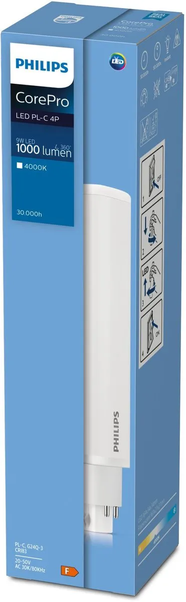 Philips CorePro LED PLC 8.9W G24D-3 4000K Lamp - Koel wit