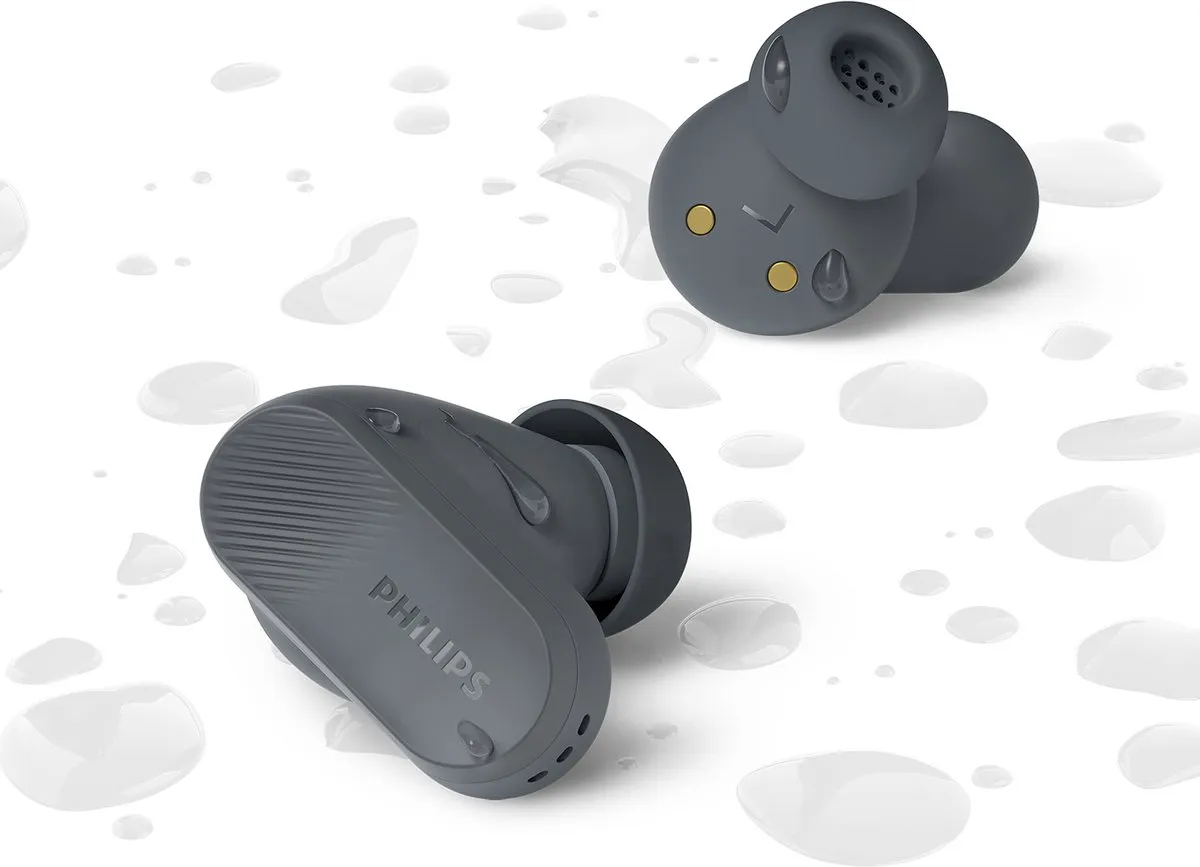 Philips TAT3509 Noise Cancelling Oortjes - Donkergrijs