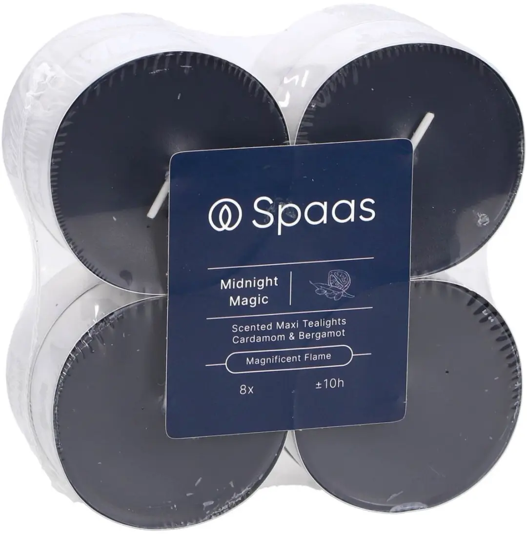 Spaas Maxi Geurtheelichten Midnight Magic - 150cm - Meerkleurig - 8 Stuks