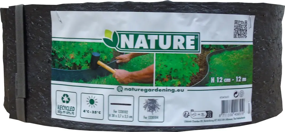 Nature Perkrand op Rol 12cm x 12m - 5mm - Zwart - afbeelding 4 van 6