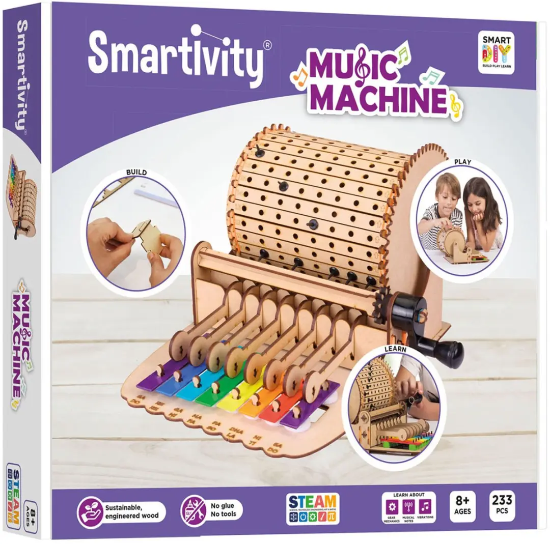 SmartGames Music Machine Bouwpakket - Mechanisch Draaiorgel & Xylofoon - 1 Stuk - afbeelding 2 van 6