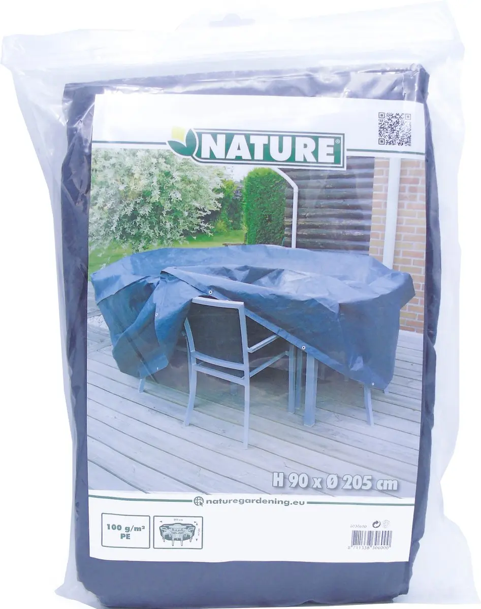 Nature Tuinmeubelhoes Rond Ø205cm - Grijs - afbeelding 4 van 5