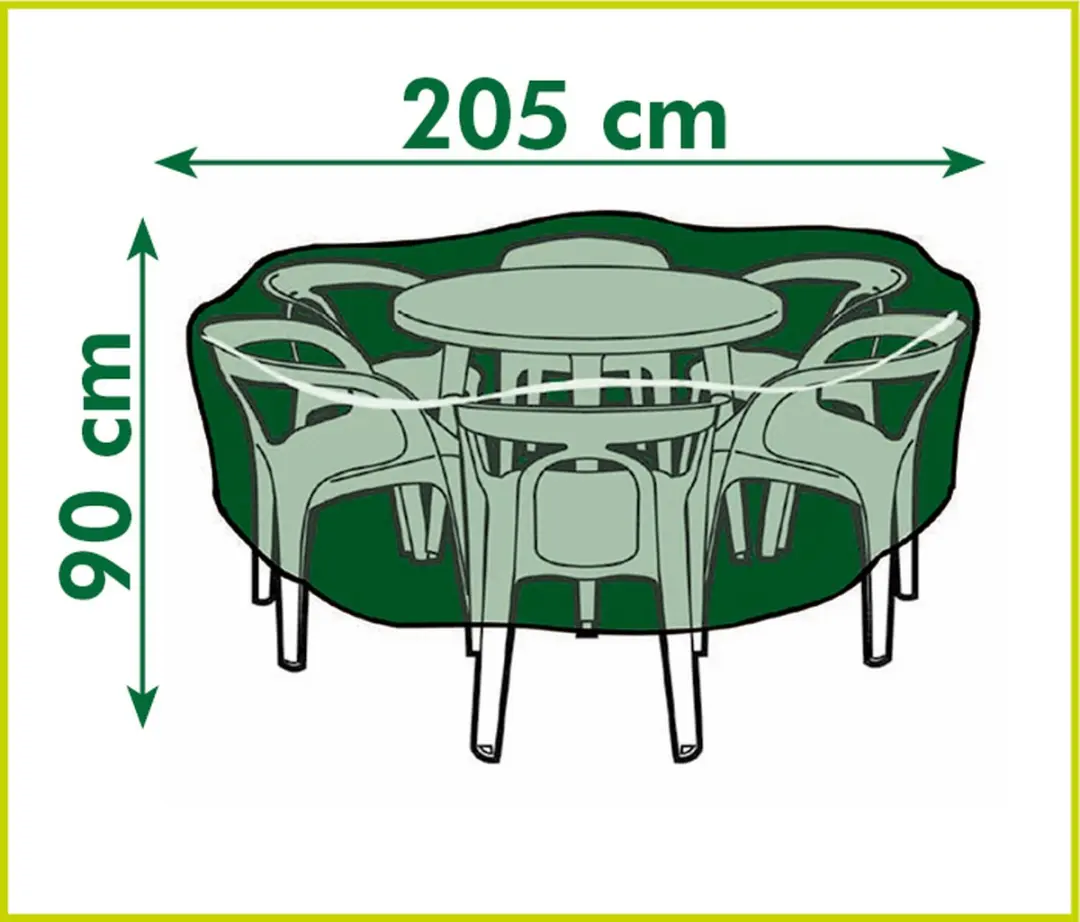 Nature Tuinmeubelhoes Rond Ø205cm - Grijs - afbeelding 3 van 5