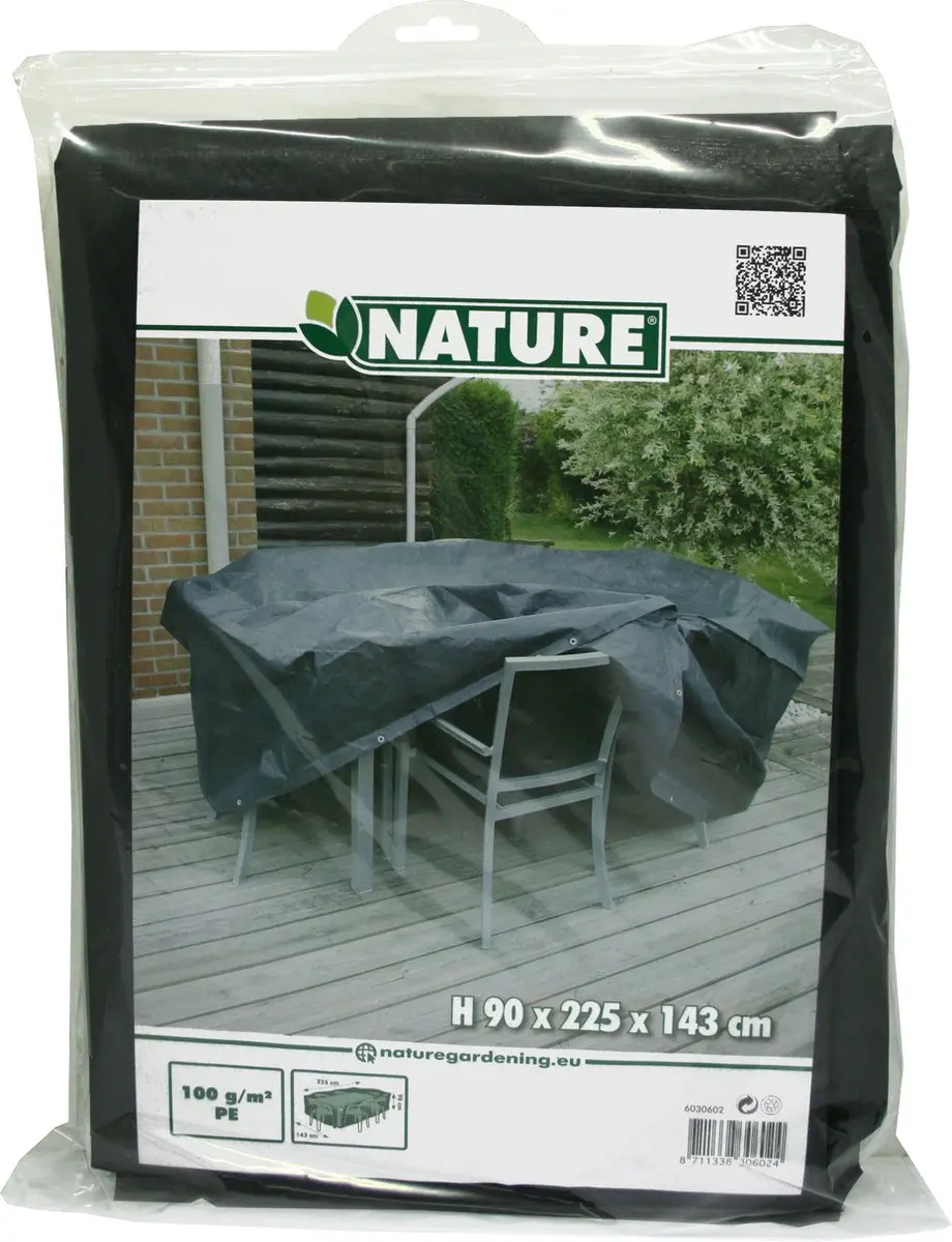 Nature Tuinmeubelhoes 90x225x143cm - Grijs - afbeelding 5 van 6