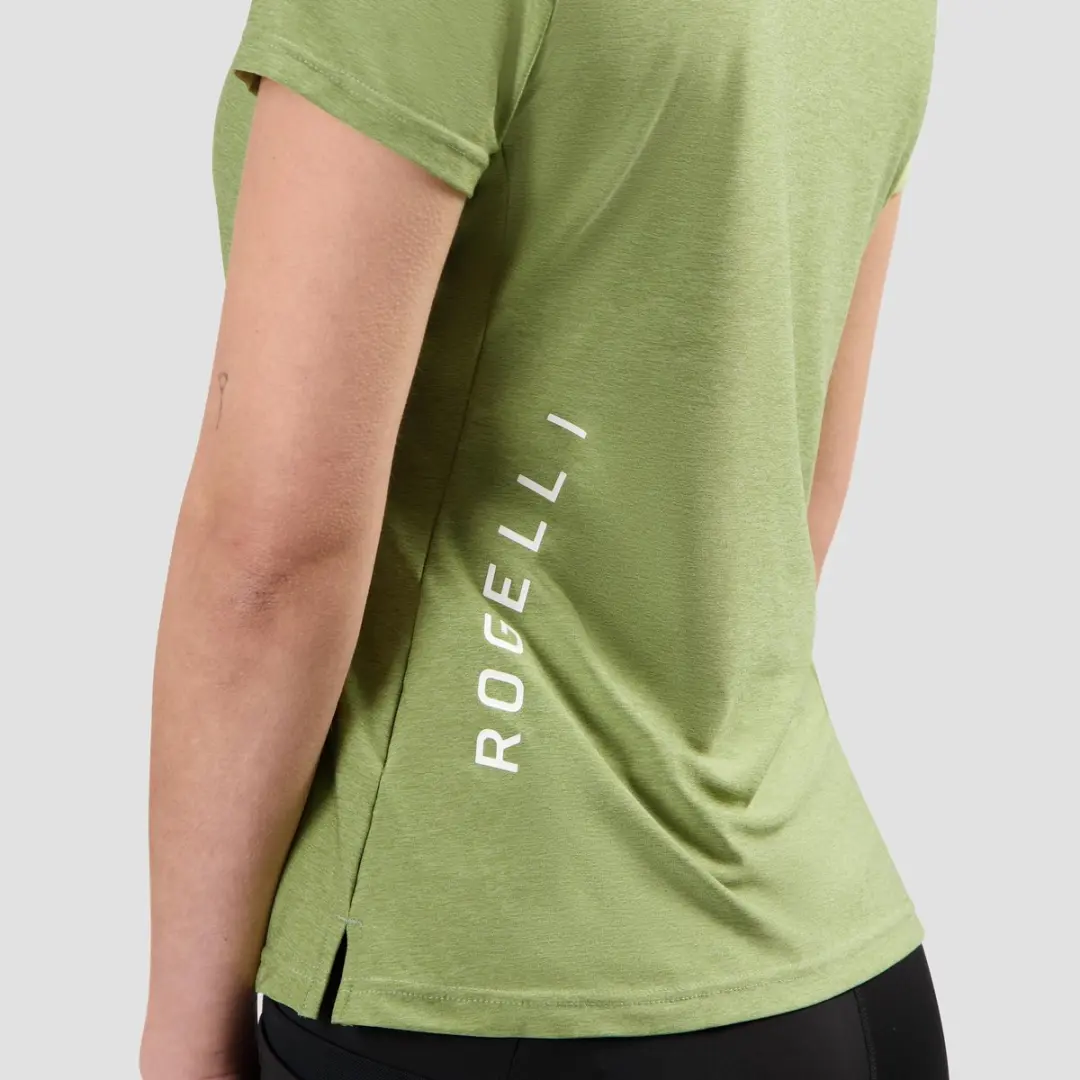 Rogelli Essential Dames Hardloopshirt Korte Mouw L - Saliegroen