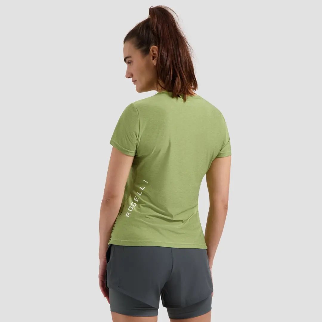 Rogelli Essential Dames Hardloopshirt Korte Mouw L - Saliegroen
