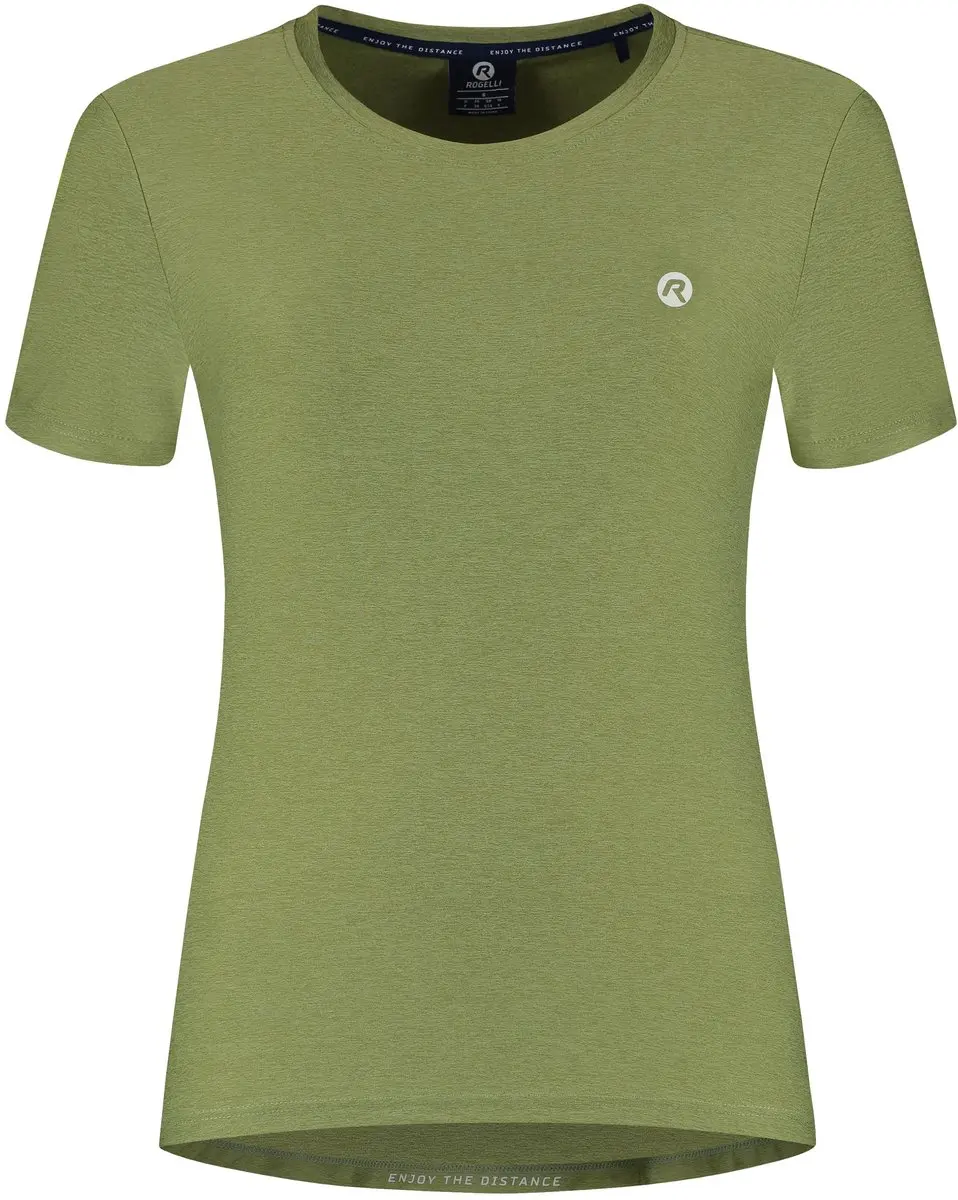 Rogelli Essential Dames Hardloopshirt Korte Mouw L - Saliegroen