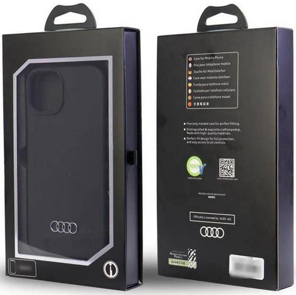 Audi Silicone Back Case iPhone 11/XR - Zwart