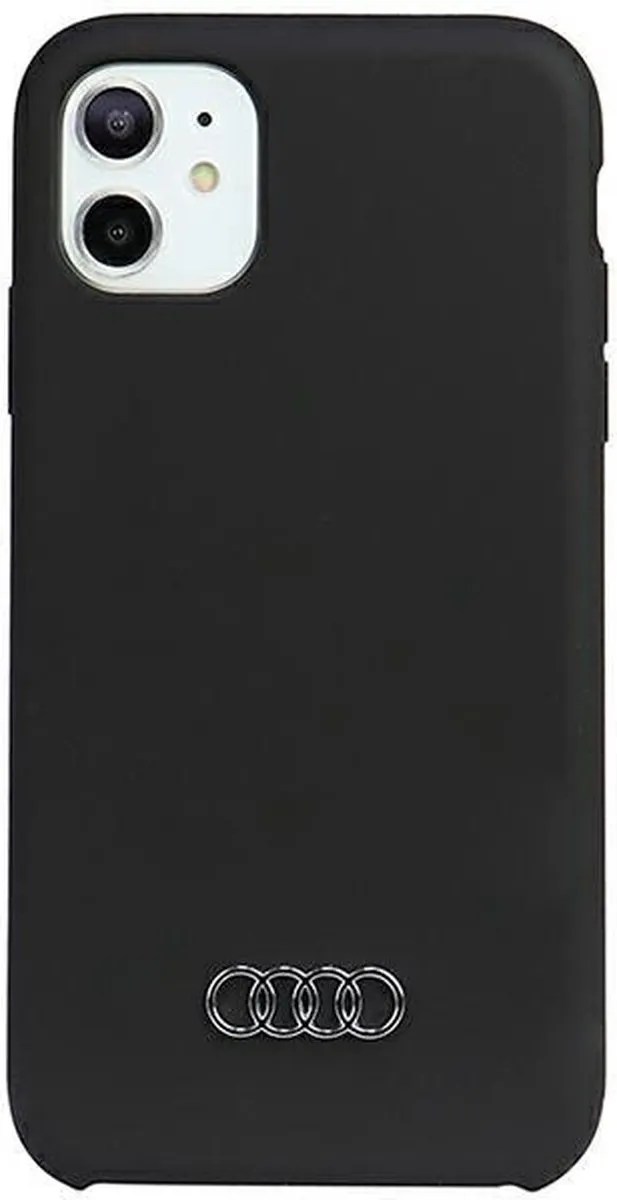 Audi Silicone Back Case iPhone 11/XR - Zwart - afbeelding 6 van 6