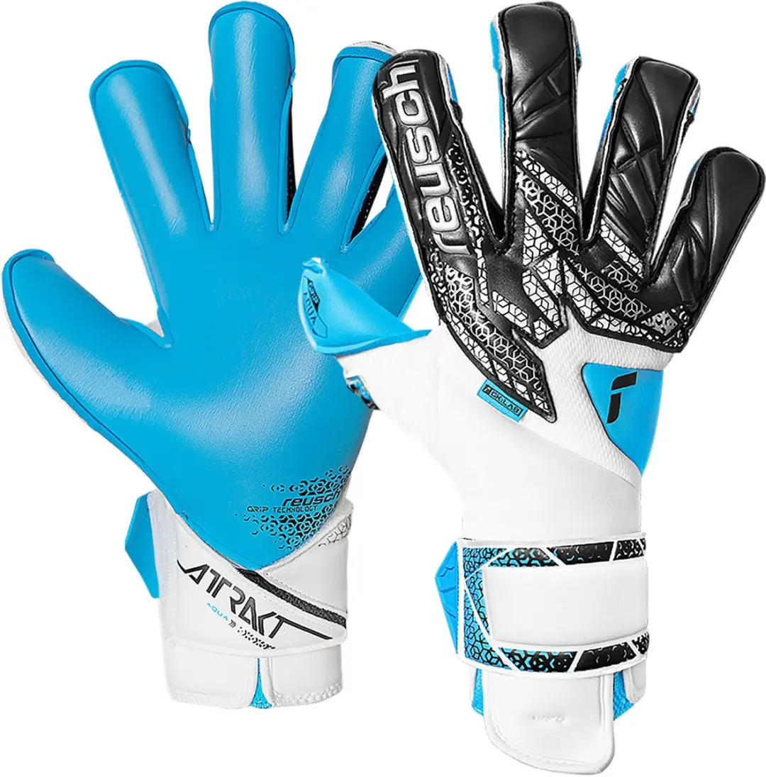 Reusch Attrakt Aqua Evolution White Aqua Blue Keepershandschoenen