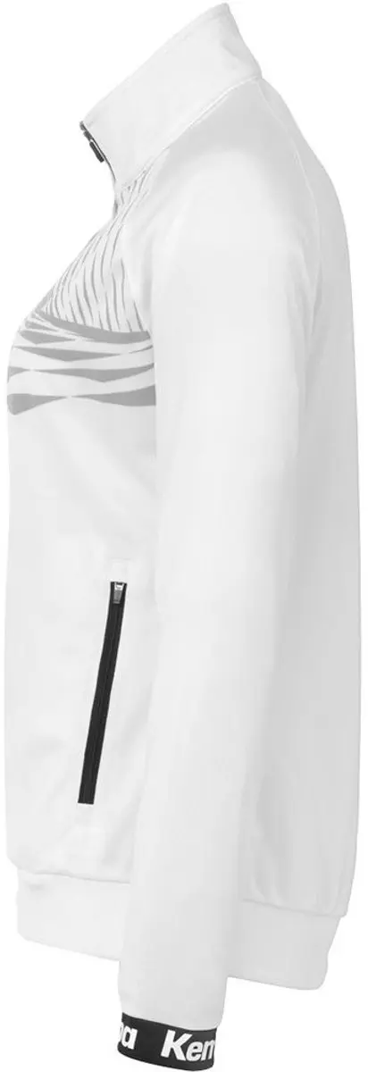 Kempa Wave 26 Poly Dames Trainingsjack - XL - Wit/Grijs - afbeelding 2 van 6