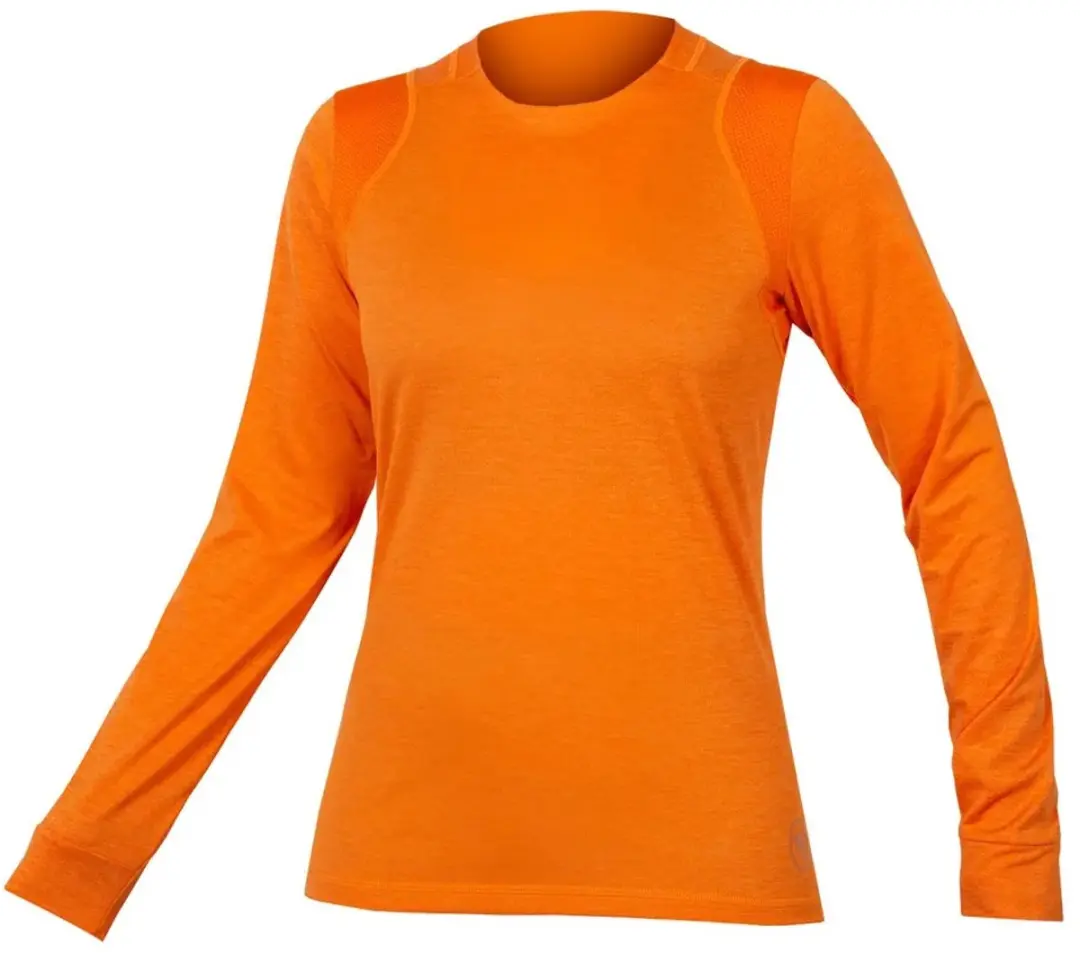 Endura Singletrack T-shirt Lange Mouwen - XS - Oranje