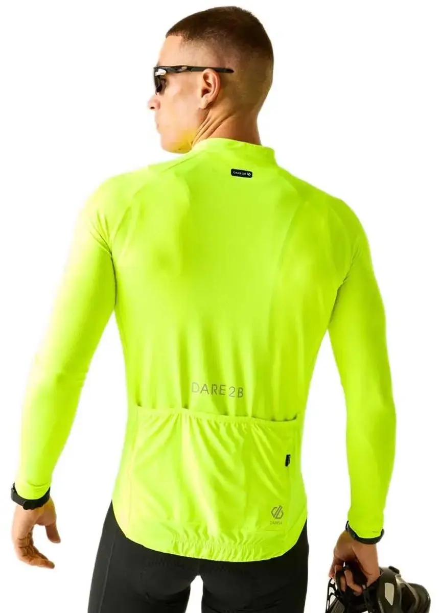 Dare 2b Heren Lightning Fietsjersey L - Geel