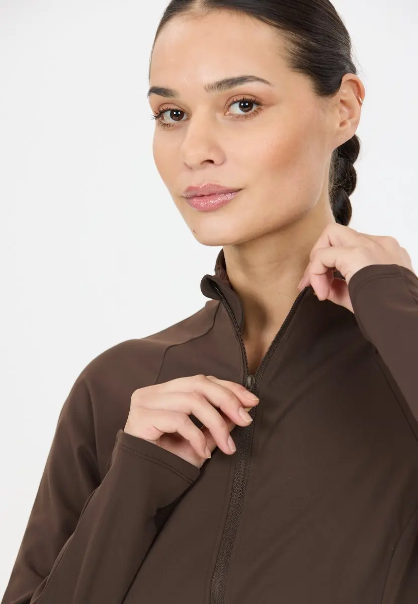 Athlecia Emarri W Full Zip Training Vest Dames - 42 - Donkerbruin