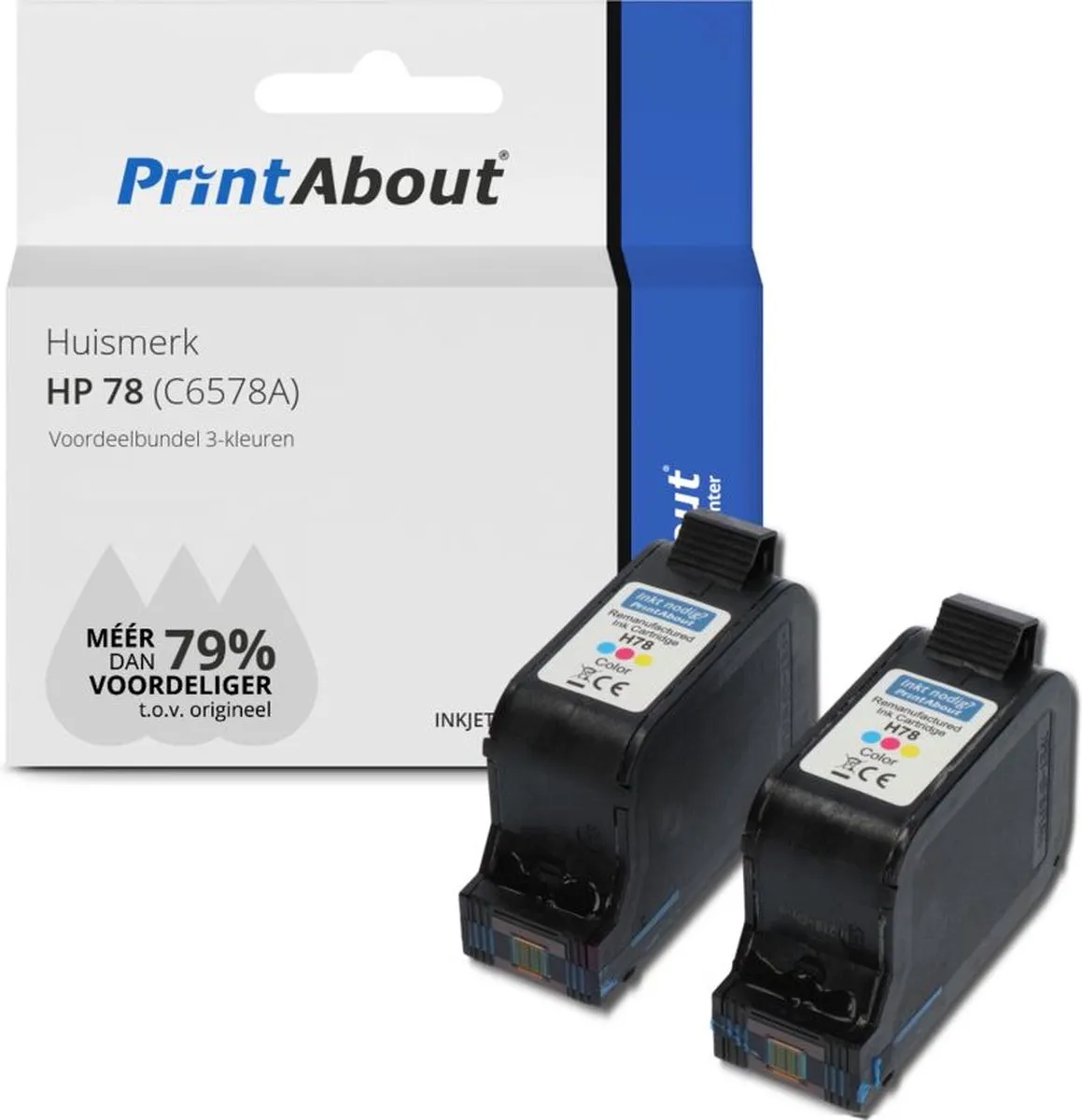 PrintAbout C6578A-PA2 Inktcartridge 3-Kleuren - 3.100 pagina's