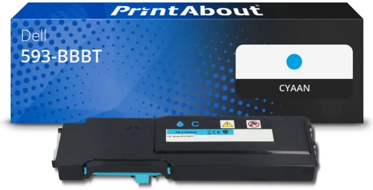 PrintAbout Dell 488NH 593-BBBT Toner Cyaan