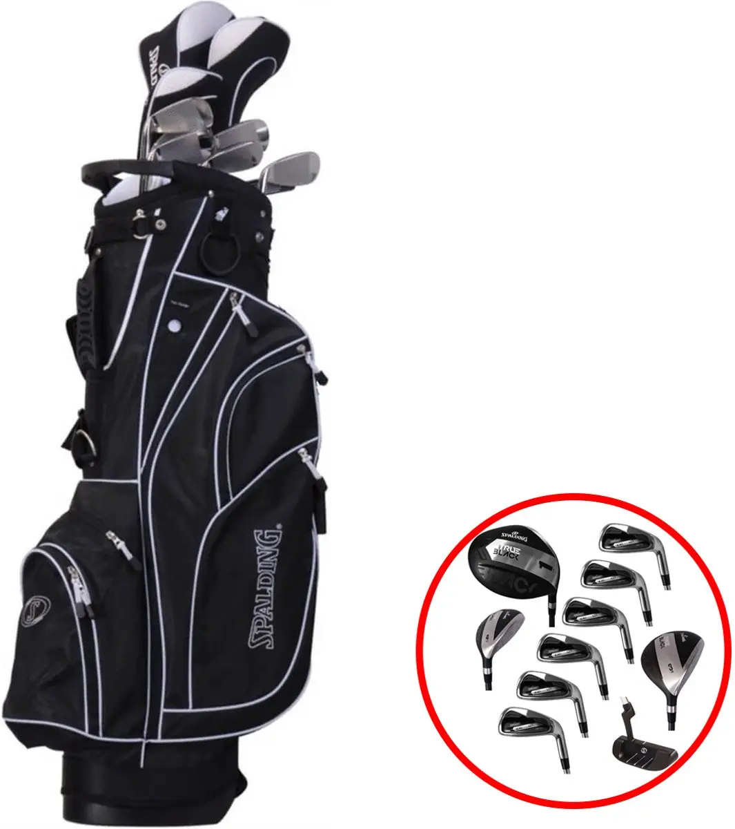 Spalding True Black 14-Delige Golfset (graphite shaft)