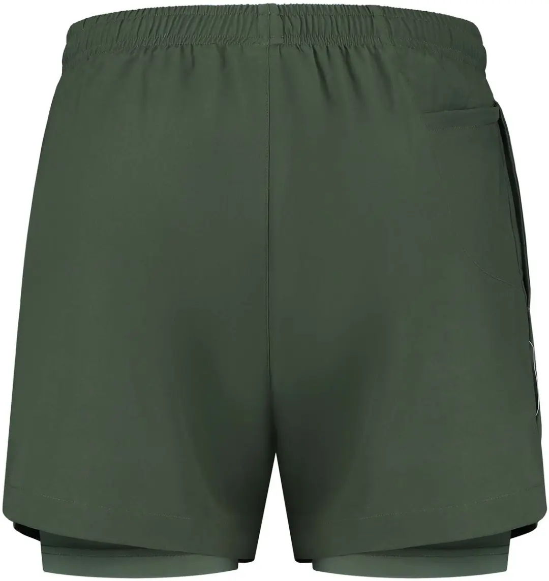 Rogelli Essential Heren Hardloopshort 2-in-1 - XXXL - Legergroen