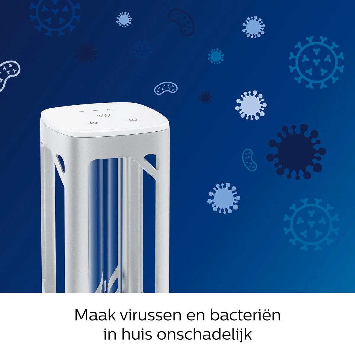 Philips UV-C Desinfecterende Tafellamp - 2 Lichtpunten - 12cm