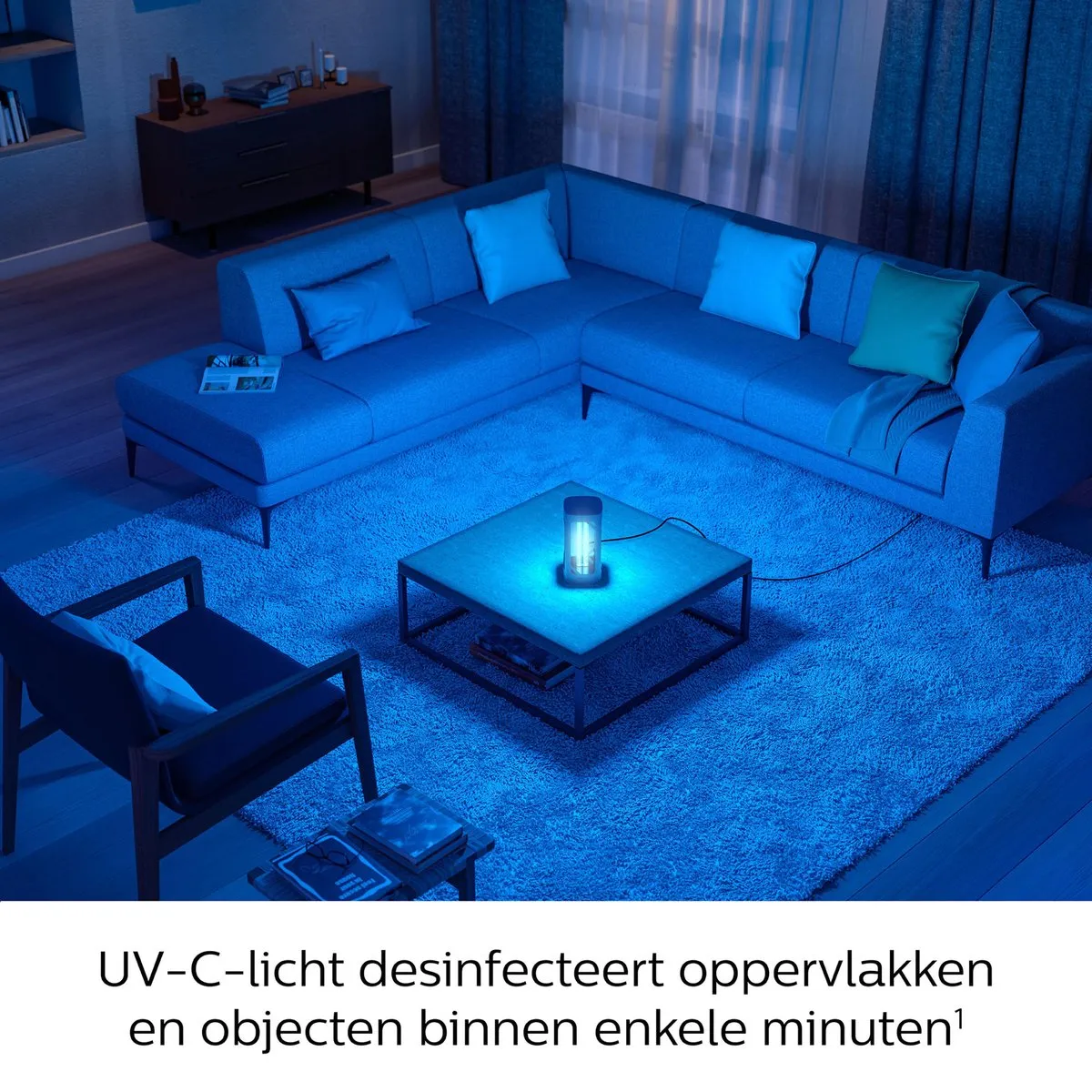 Philips UV-C Desinfecterende Tafellamp - 2 Lichtpunten - 12cm