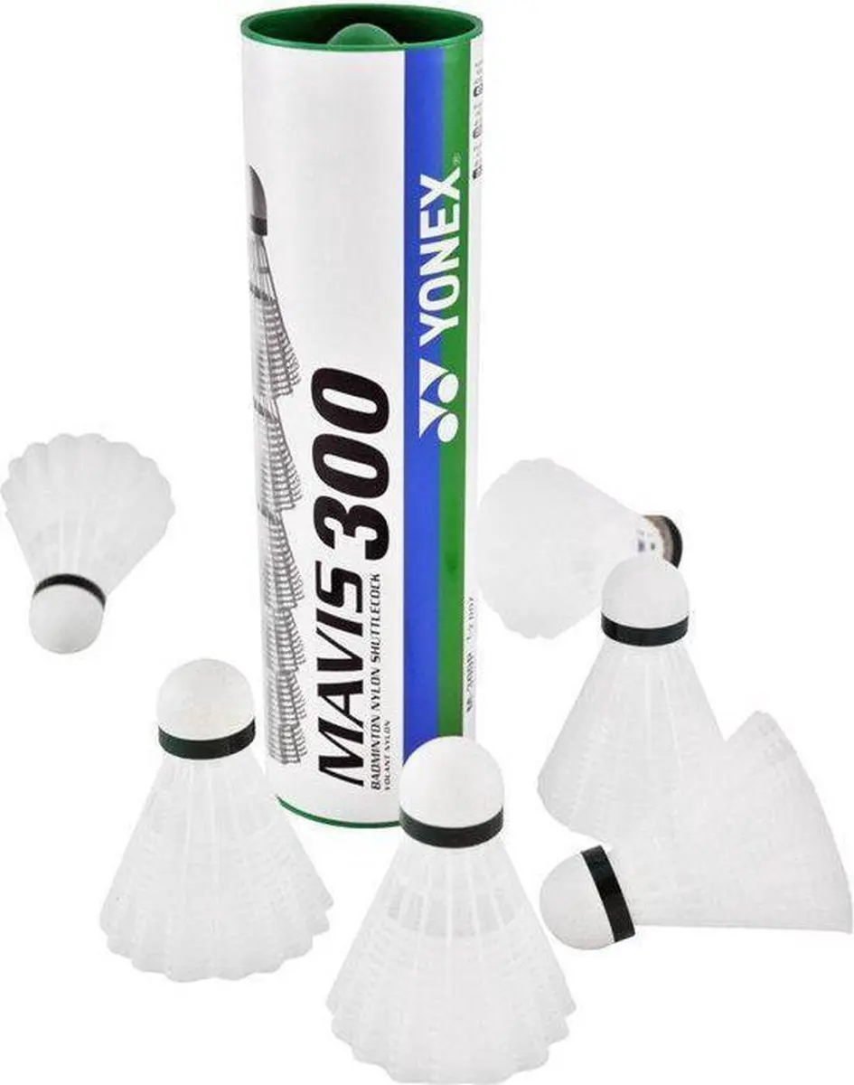 Yonex overdoos Mavis 300 wit slow badmintonshuttle