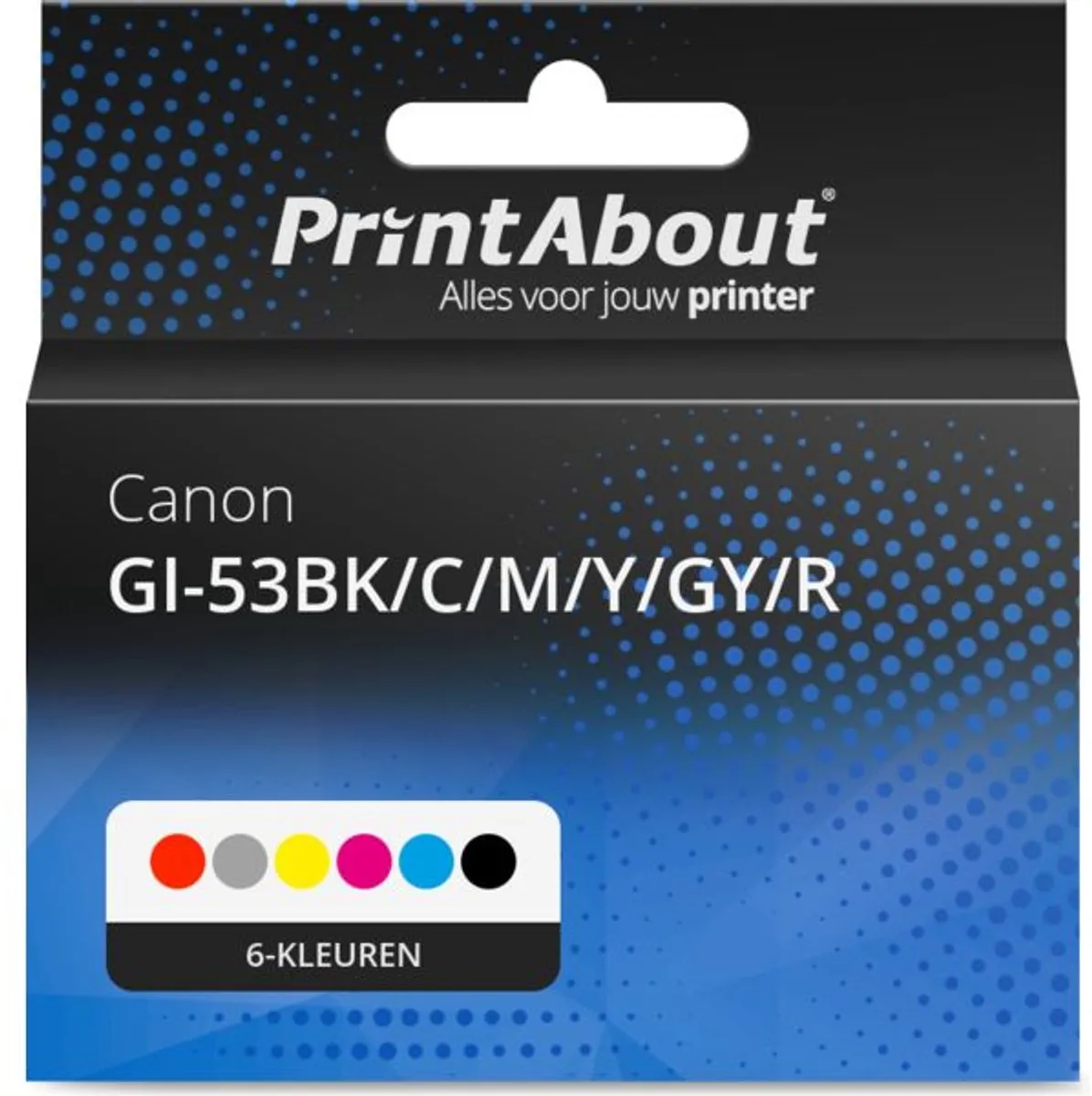 PrintAbout Canon GI-53BK/C/M/Y/GY/R Inktcartridges